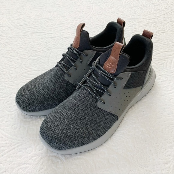 Skechers‎ Men's Delson Camben Sneakers, Black / Grey - Picture 2 of 9